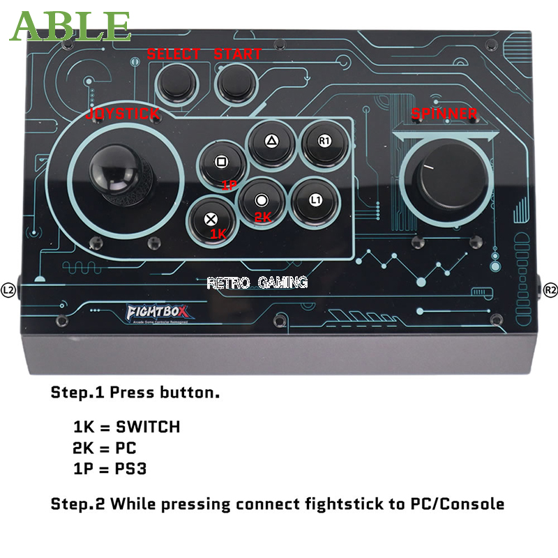 Zero Esports Gaming Gear - FightBox R9 Arcade Joystick with Rotary