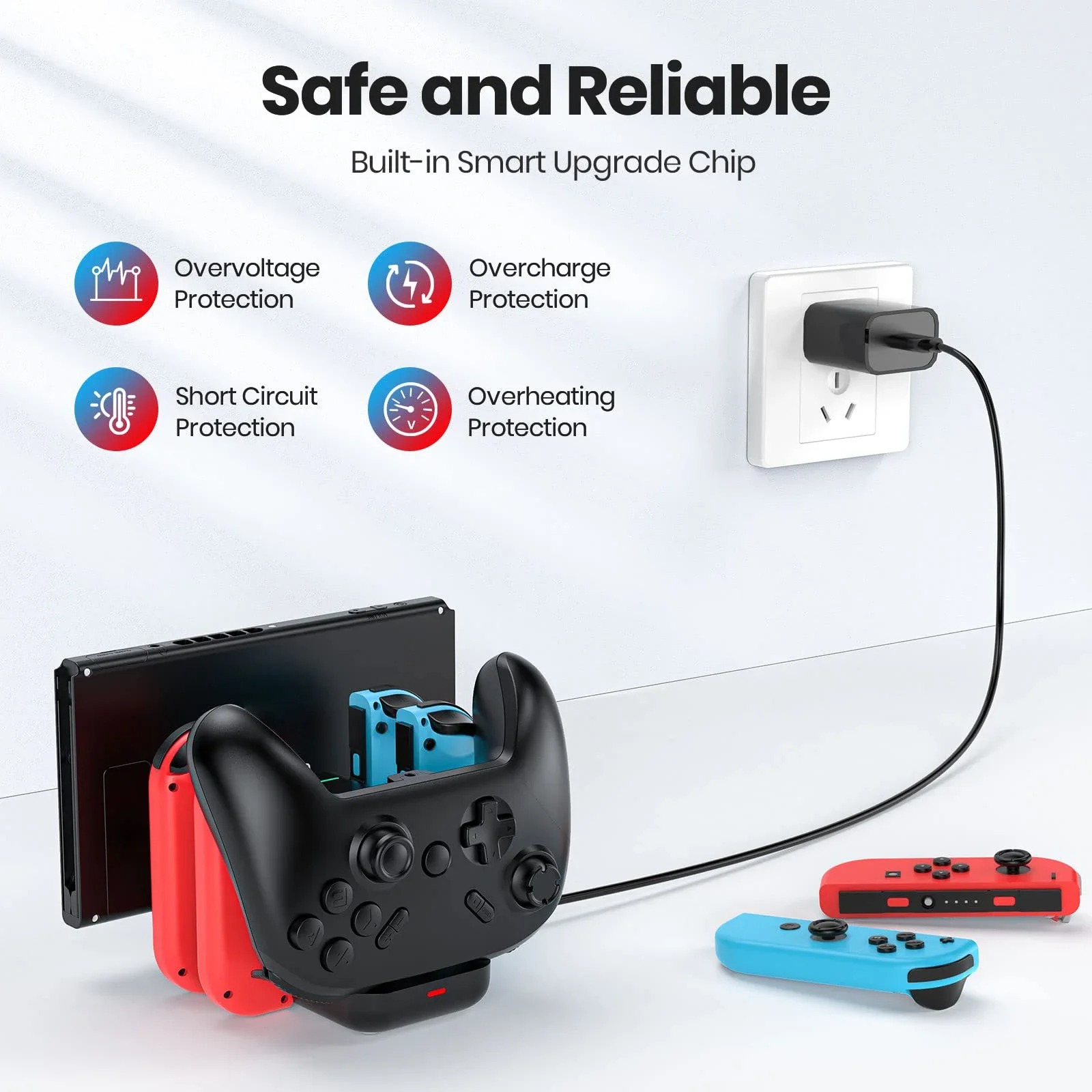 Switch Charger Dock Station 6  – обзор и цена Controller Charging Stand
