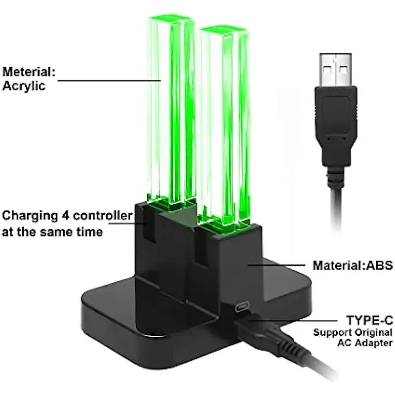4 In 1 LED Charger Stand Dock  – обзор и цена Controller Charging Stand