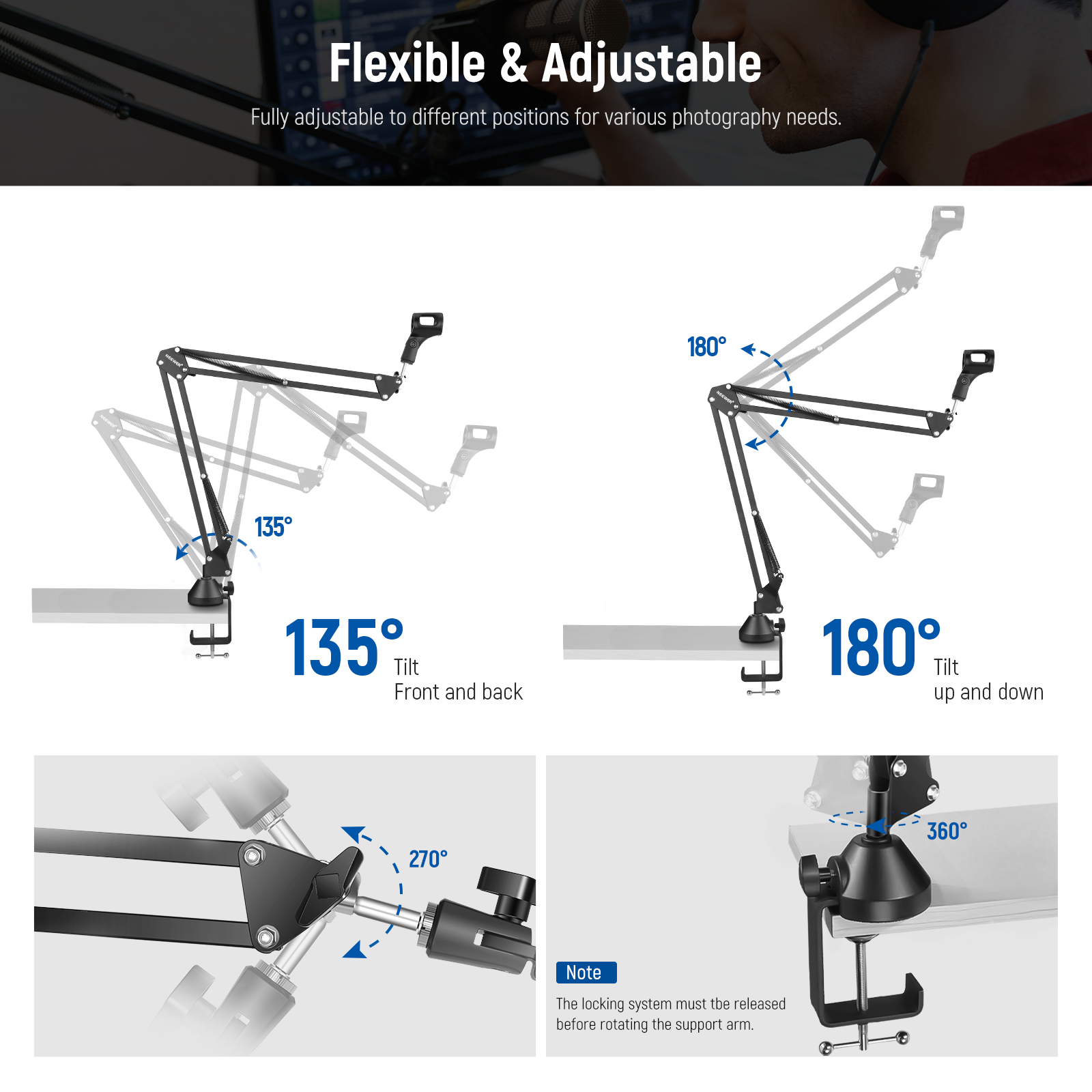 Neewer Microphone Arm Stand, S – обзор и цена Microphone Arm Boom