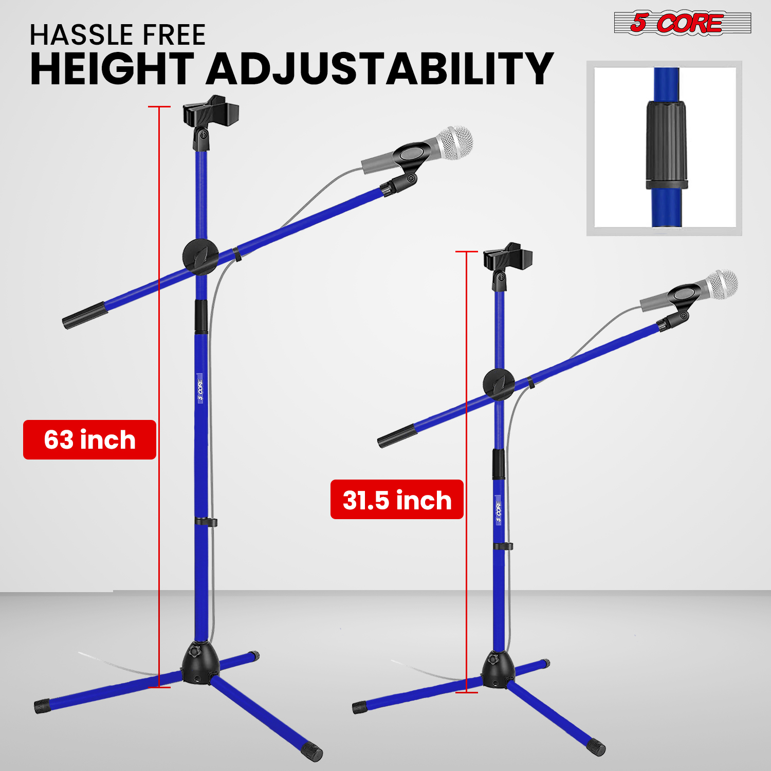 5 Core Mic Stand Floor Height  – обзор и цена Microphone Arm Boom